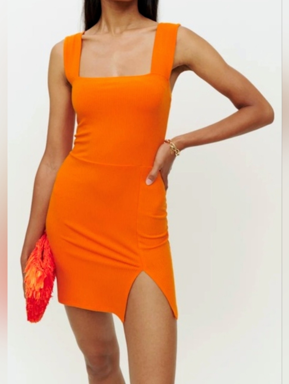 Reformation Laurena Citrus Mini Dress